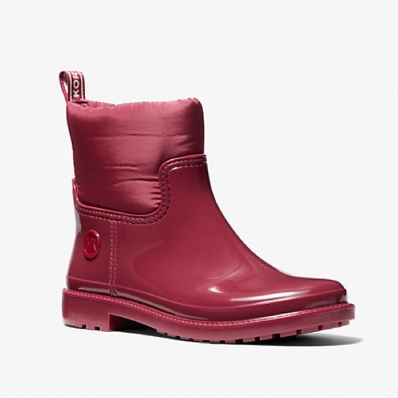 Michael Kors Shoes - Michael Kors Berry Red Ankle Rain Bootie
